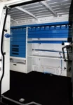 Right-hand side racking components seen from the side door 