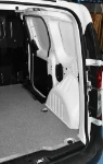 Right side of the Dokker with lining, wheel arch cover and floor panel
