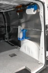 Right side of the Fiat Scudo with aluminium lining and accessories