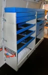 Right side with shelving unit