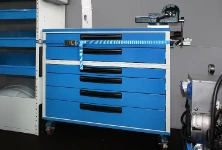 Rolling cart with drawers for the Iveco Daily conversion