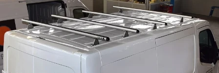 Roof bars on a shop refurbishers' van