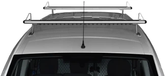 Roof bars with load stops on a Peugeot Partner