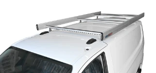 Roof rack with side rails and Supersilent profile on the Ford Custom
