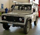 Roof racks with loading roller and side panels for Land Rover Defender