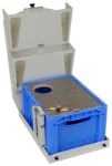 Safe storage for cell phone, note pads, water bottles, and papers.