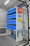 Shelves for plastic containers