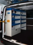 Shelving on the left-hand side of the Ford Custom