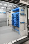 Shelving with small parts cases for the Toyota Proace Max