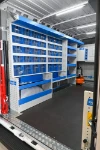 Shelving with transparent drawers and compressor in the Toyota Proace Max