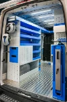 Side drawer unit, shelves and reels for the MAN TGE