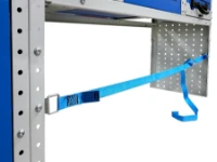 Strap with quick release fitting for use between two side panels