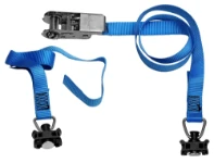 Straps with ratchet tensioner for milled rails