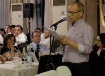 Syncro’s president, Luca Comunello, at the dinner