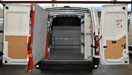 The aluminium and steel ramp folded out for access to the Master