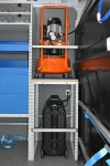 The EcoFlow power station and the oilless compressor on the left of the Daily