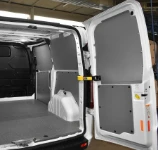 The floor and interior liners on the right of the Ford Custom