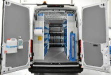 The Iveco Daily L2H2 fitted with racking and an EcoFlow power station by Syncro System
