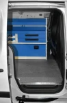 The NV250’s racking seen from the side door