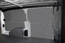 The plywood floor liner and plastic wall liners in the 2016 ProAce