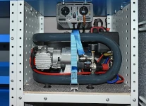 The portable compressor in the plumber’s Crafter