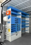 The racking inside the Ducato