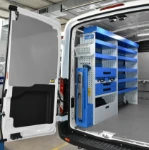 The racking on the left of the Transit