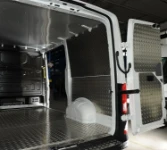 The right of the Crafter, showing the aluminium treadplate liners