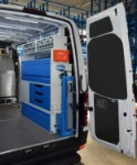The right of the racking system for servicing diggers and other earth moving machines