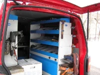 The Transporter with Syncro racking for a blacksmith