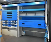 The view across the Sprinter’s bulkhead