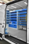 The VW Crafter’s shuttle-type case compartment