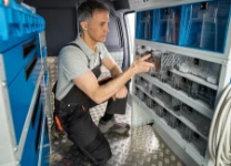 Transparent containers for vans