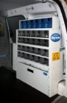 Transparent drawers in a Syncro System van upfit