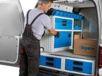 Two underfloor drawers in a VW Caddy