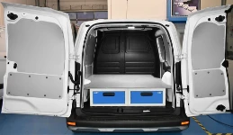 Underfloor drawer units in the Renault Kangoo fit-out