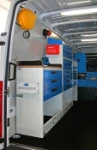 Van racking for the left side of the Daily