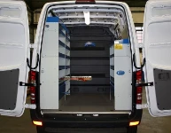Rivestimento interno in legno e lamiera e portatutto per Jumpy