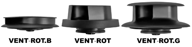 Wind-driven rotary extractors, including a low-profile model