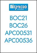 Labels for Syncro System containers BOC21-BOC26-APC00536-APC00531
