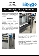 Extendable Leg for Slide-Out Vice Stand