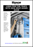 Long Item Top Trays with New Drop-Down Door