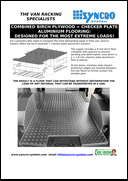 Combined Birch Plywood + Checker Plate Aluminium Flooring