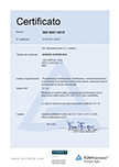 UNI EN ISO 9001 certification
